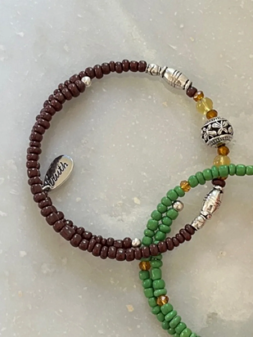 Karma Love Bohemian Beaded Wrap Bracelet Set - *NIP